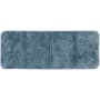 Mohawk Home Pirates Well Bath 2' x 5' Shag Polyester Solid Indoor Rectangular Bathroom Rug Blue Fog
