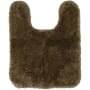 Mohawk Home Pirates Well Bath 1-3/4' x 2' Shag Polyester Solid Indoor U-Shaped Bathroom Rug Brown