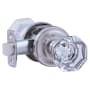 Montana Forge Passage Door Knob Set with K4 Knob and R1 Rose from the Contemporary Collection Satin Stainless