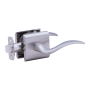 Montana Forge Passage Door Knob Set with L2 Knob and R5 Rose from the Rustic Collection Satin Stainless