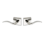 Montana Forge Full Dummy Door Knob Set with L2 Knob and R5 Rose from the Rustic Collection Polished Stainless