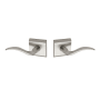 Montana Forge Full Dummy Door Knob Set with L2 Knob and R5 Rose from the Rustic Collection Satin Stainless