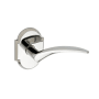 Montana Forge Right Handed Single Dummy Door Knob Set with L3 Knob and R3 Rose from the Contemporary Collection Polished Stainless