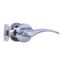 Montana Forge Privacy Door Knob Set with L3 Knob and R4 Rose from the Contemporary Collection Polished Stainless