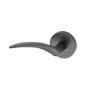 Montana Forge Left Handed Single Dummy Door Knob Set with L3 Knob and R4 Rose from the Contemporary Collection Tuscan Bronze