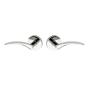 Montana Forge Full Dummy Door Knob Set with L3 Knob and R4 Rose from the Contemporary Collection Polished Stainless