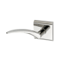 Montana Forge Left Handed Single Dummy Door Knob Set with L3 Knob and R5 Rose from the Contemporary Collection Polished Stainless