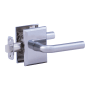 Montana Forge Passage Door Knob Set with L5 Knob and R2 Rose from the Transitional Collection Polished Stainless