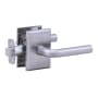 Montana Forge Passage Door Knob Set with L5 Knob and R2 Rose from the Transitional Collection Satin Stainless