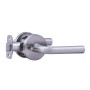 Montana Forge Privacy Door Knob Set with L5 Knob and R4 Rose from the Transitional Collection Satin Stainless