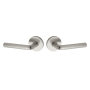 Montana Forge Full Dummy Door Knob Set with L5 Knob and R4 Rose from the Transitional Collection Satin Stainless