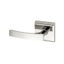 Montana Forge Left Handed Single Dummy Door Knob Set with L6 Knob and R5 Rose from the Contemporary Collection Polished Stainless