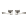 Montana Forge Full Dummy Door Knob Set with L6 Knob and R5 Rose from the Contemporary Collection Satin Stainless
