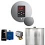 Mr Steam Basic Butler Steam Shower Control Package with Round iTempo Control and Steamhead Brilliant Black
