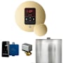 Mr Steam Basic Butler Steam Shower Control Package with Round iTempo Control and Steamhead Polished Brass