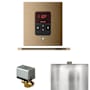 Mr Steam Basic Butler Linear Package Steam Shower Control Package with Square Itempo Control and Linear Steamhead Brushed Bronze