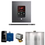 Mr Steam Basic Butler Linear Package Steam Shower Control Package with Square Itempo Control and Linear Steamhead Brilliant Black