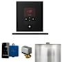 Mr Steam Basic Butler Linear Package Steam Shower Control Package with Square Itempo Control and Linear Steamhead Matte Black