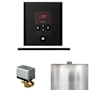 Mr Steam Basic Butler Linear Package Steam Shower Control Package with Square Itempo Control and Linear Steamhead Matte Black
