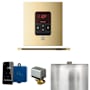 Mr Steam Basic Butler Linear Package Steam Shower Control Package with Square Itempo Control and Linear Steamhead Polished Brass
