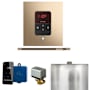 Mr Steam Basic Butler Linear Package Steam Shower Control Package with Square Itempo Control and Linear Steamhead Polished Gold