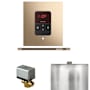 Mr Steam Basic Butler Linear Package Steam Shower Control Package with Square Itempo Control and Linear Steamhead Polished Gold