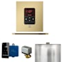 Mr Steam Basic Butler Linear Package Steam Shower Control Package with Square Itempo Control and Linear Steamhead Satin Brass