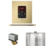 Mr Steam Basic Butler Linear Package Steam Shower Control Package with Square Itempo Control and Linear Steamhead Satin Brass