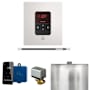 Mr Steam Basic Butler Linear Package Steam Shower Control Package with Square Itempo Control and Linear Steamhead White