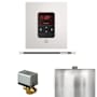 Mr Steam Basic Butler Linear Package Steam Shower Control Package with Square Itempo Control and Linear Steamhead White