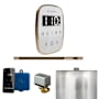 Mr Steam Butler Flex Linear Package Steam Shower Control Package with Tempoflex Control and Linear Steamhead White / Polished Gold