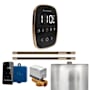 Mr Steam Butler Flex Max Linear Package Steam Shower Control Package with Tempoflex Control and Linear Steamhead Black / Polished Gold