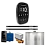 Mr Steam Butler Flex Max Linear Package Steam Shower Control Package with Tempoflex Control and Linear Steamhead Black / Satin Steel