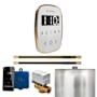 Mr Steam Butler Flex Max Linear Package Steam Shower Control Package with Tempoflex Control and Linear Steamhead White / Satin Brass