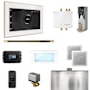 Mr Steam Bliss Linear Package Steam Shower Control Package with Isteamx Control and Linear Steamhead White / Polished Brass