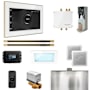 Mr Steam Bliss Max Steam Shower Control Package with iSteamX Control and Linear Steamhead White / Satin Brass