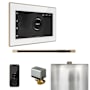 Mr Steam XButler Linear Steam Shower Control Package with iSteamX Control and Linear Steamhead White / Brushed Bronze