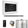 Mr Steam Xbutler Linear Package Steam Shower Control Package with Isteamx Control and Linear Steamhead White / Satin Steel