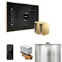 Mr Steam Xbutler Max Package Steam Shower Control Package with Isteamx Control and Steamhead Black / Polished Brass