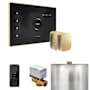Mr Steam Xbutler Max Package Steam Shower Control Package with Isteamx Control and Steamhead Black / Satin Brass