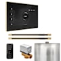 Mr Steam Xbutler Max Linear Package Steam Shower Control Package with Isteamx Control and Linear Steamhead Black / Satin Brass