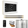 Mr Steam Xbutler Max Linear Package Steam Shower Control Package with Isteamx Control and Linear Steamhead White / Satin Brass