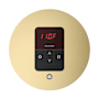 Mr Steam Itempo Round Steam Shower Control and Steamhead Satin Brass