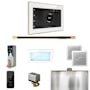 Mr Steam XDream Linear Steam Shower Control Package with iSteamX Control and Linear Steamhead White / Polished Brass