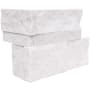 MSI Stackstone Ledger 18" x 9" Splitface Quartzite Thin-Set Hardscape Wall Corner - Sold by Carton (4.5 SF/Carton) Arctic White