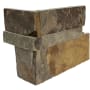 MSI Stackstone Ledger 18" x 9" Splitface Slate Thin-Set Hardscape Wall Corner - Sold by Carton (4.5 SF/Carton) California Gold