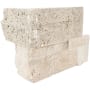 MSI Stackstone Ledger 18" x 9" Splitface Travertine Thin-Set Hardscape Wall Corner - Sold by Carton (4.5 SF/Carton) Roman Beige