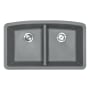 MSI 32-1/2" Undermount Double Basin Quartz Composite Kitchen Sink Grey