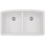 MSI 32-1/2" Undermount Double Basin Quartz Composite Kitchen Sink White