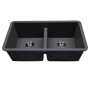 MSI 32" Undermount Double Basin Quartz Composite Kitchen Sink Gray